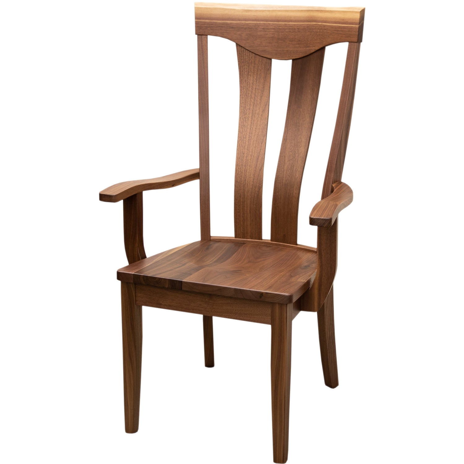 Belmont Walnut Wood Arm Dining Chair | NAT