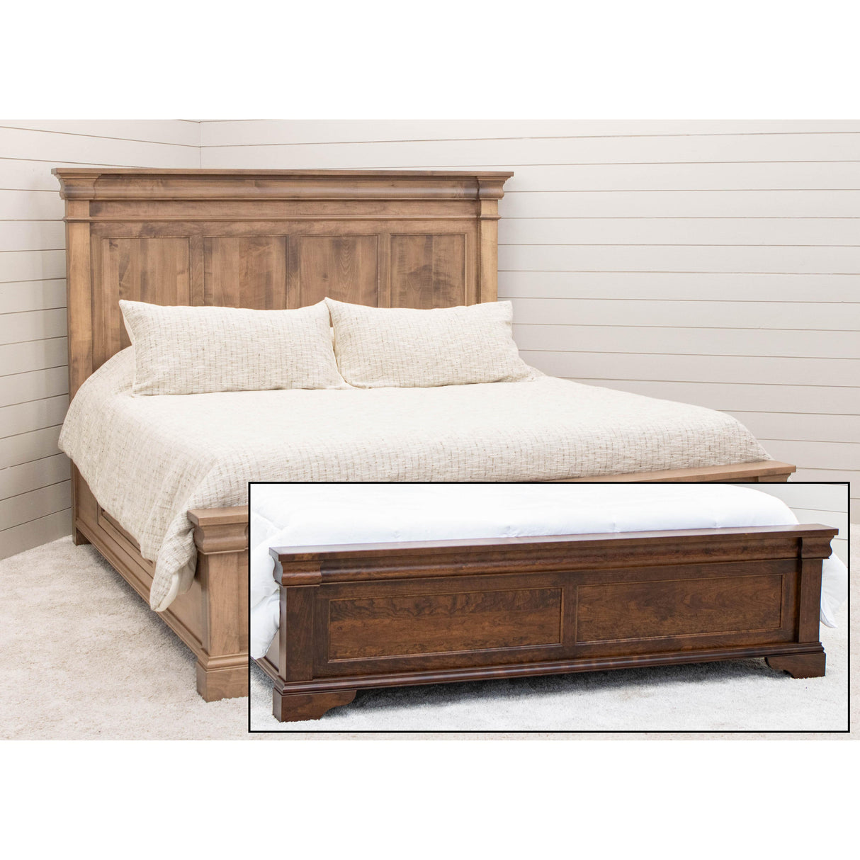 Belmont Full Maple Wood Storage Platform Bed | WB