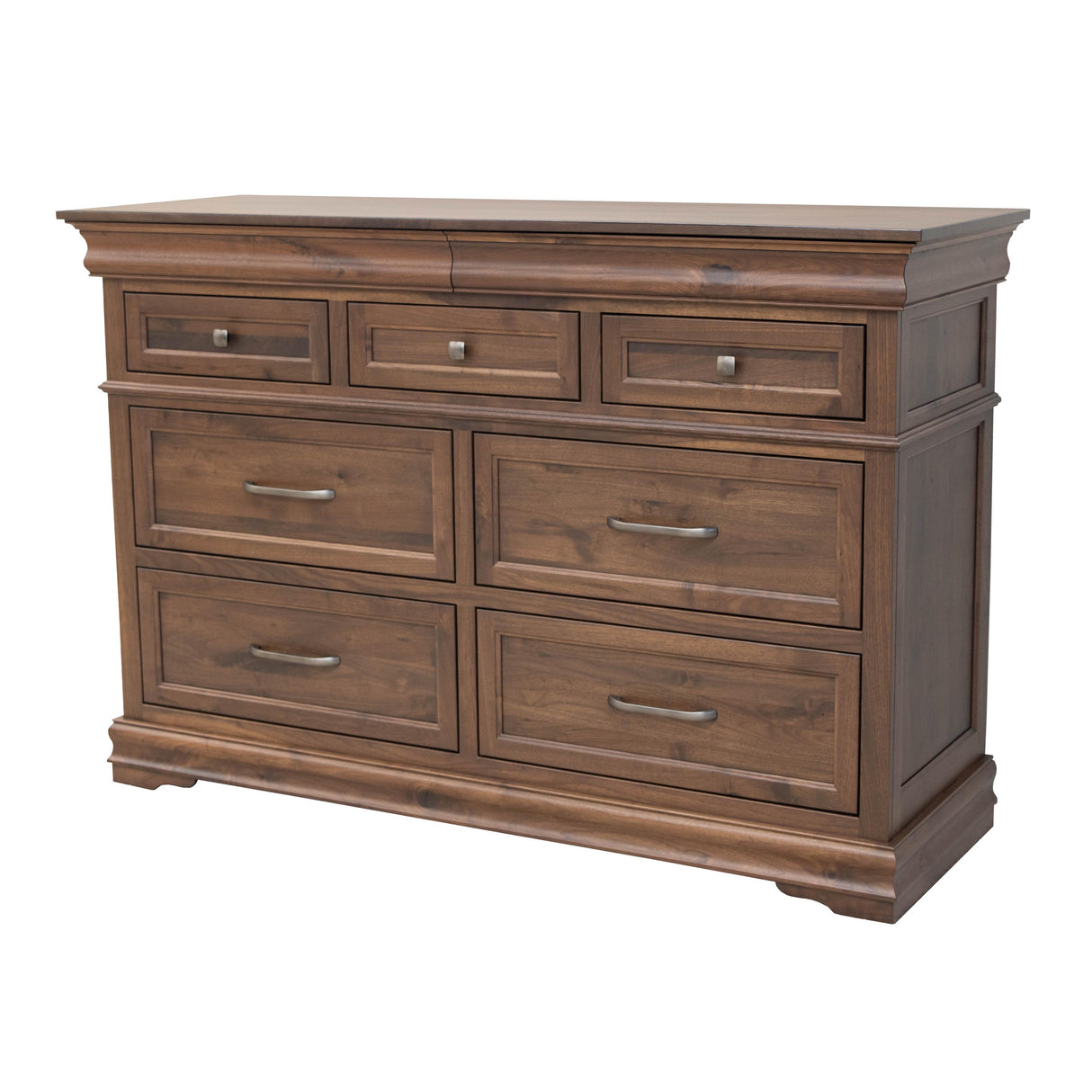 Belmont Walnut Wood 7-Drawer Tall Dresser | CO