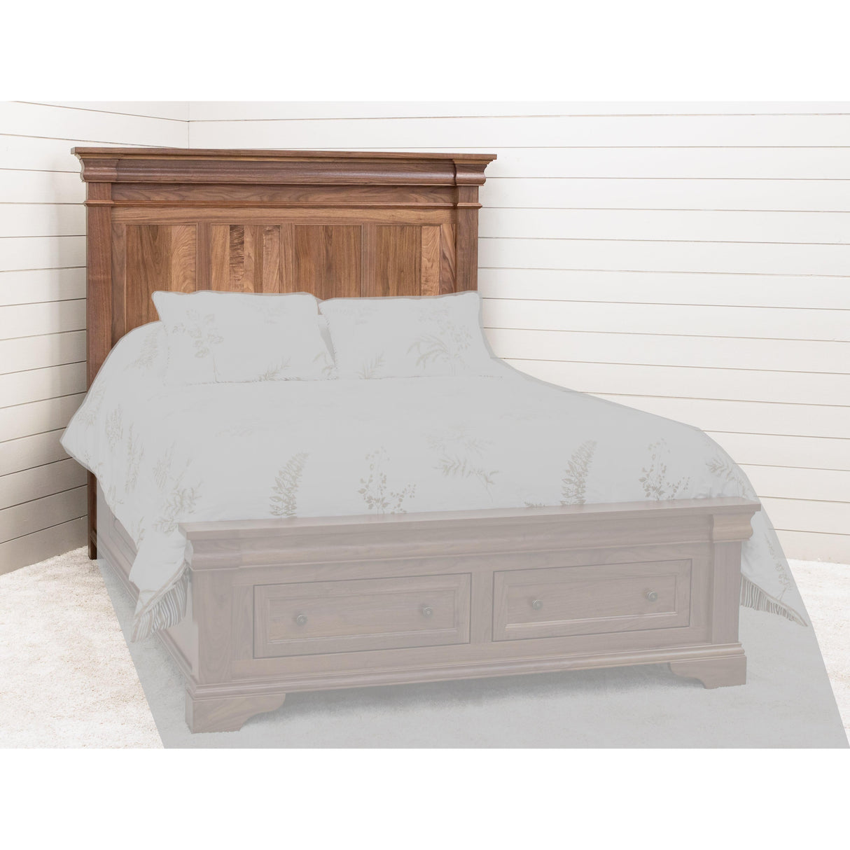Belmont Full Walnut Wood Storage Platform Bed | NAT