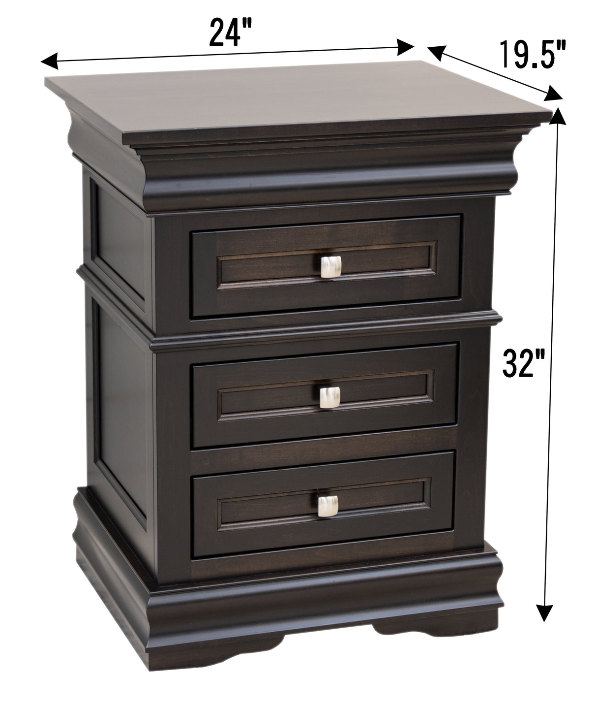 Belmont 3-Drawer Nightstand