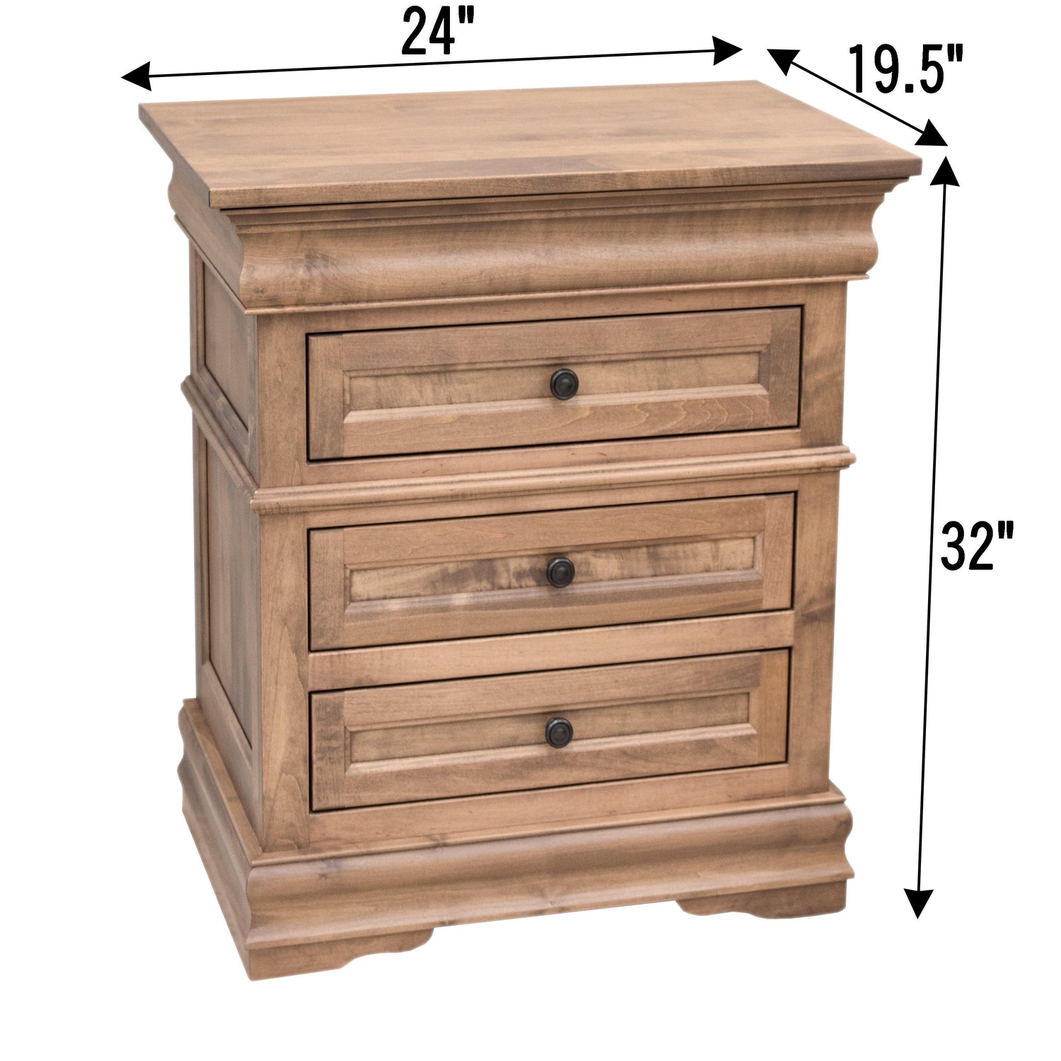 Belmont 3-Drawer Nightstand
