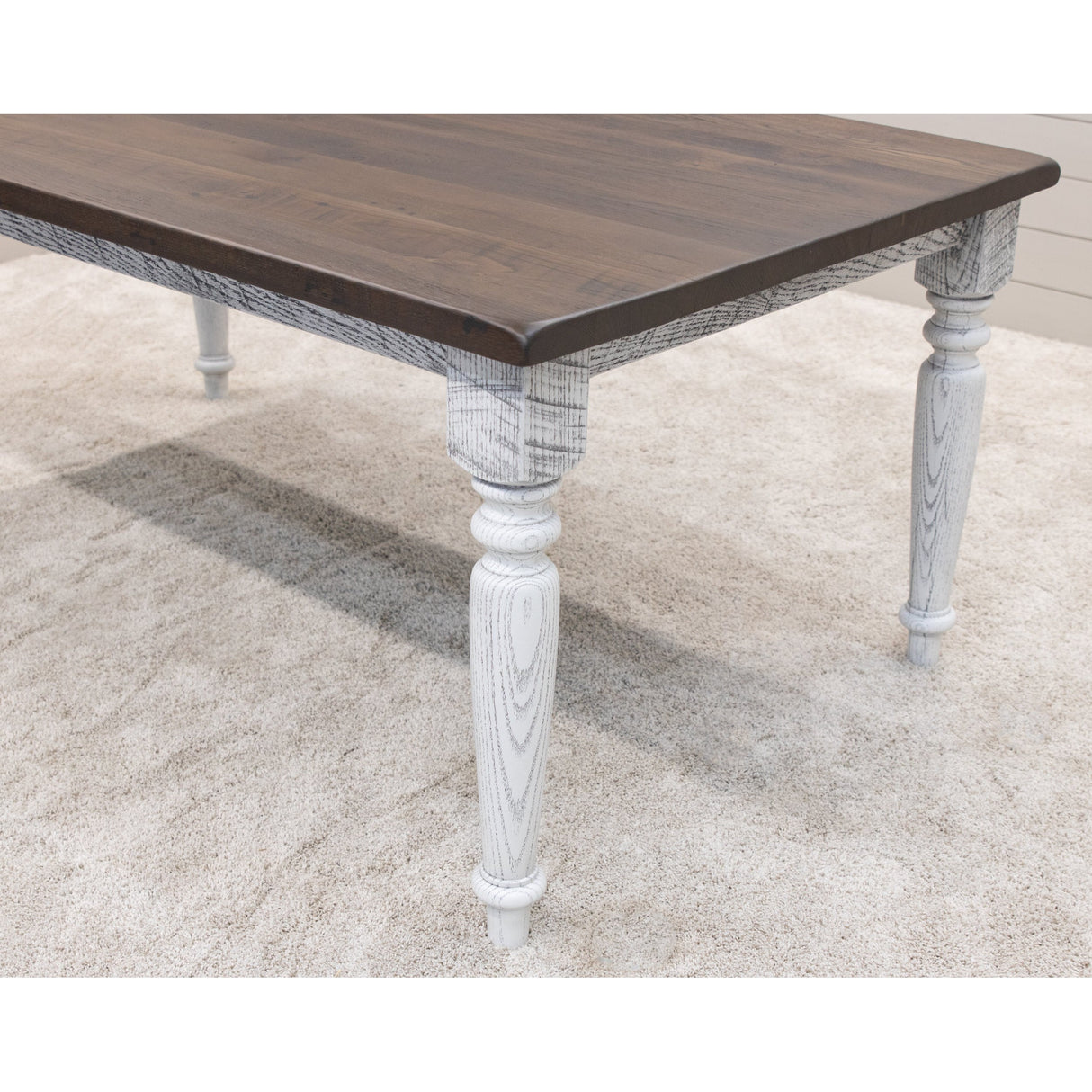 Belmont Reclaimed White & Wood Dining Table | TW&SP