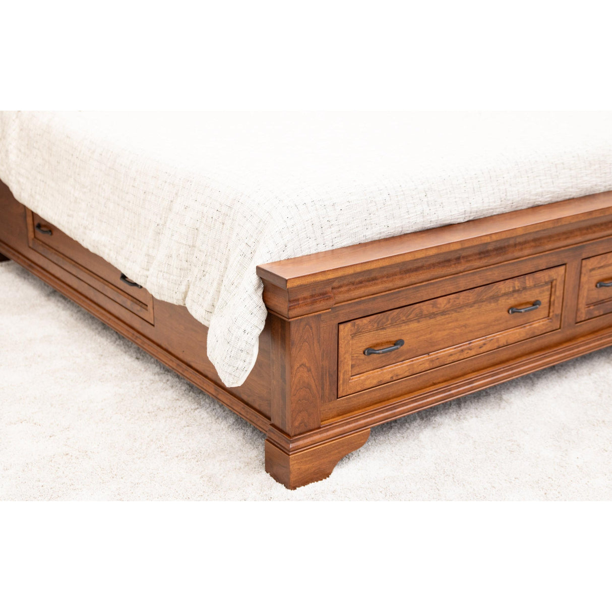 Belmont Full Cherry Wood Storage Platform Bed | MC
