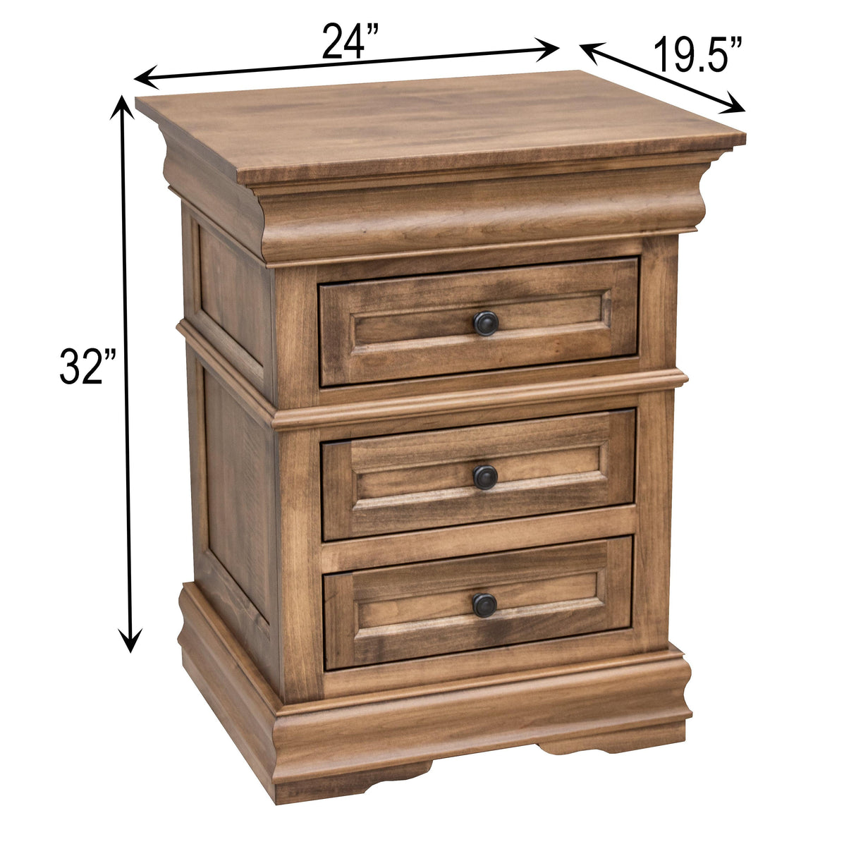 Belmont 3-Drawer Nightstand