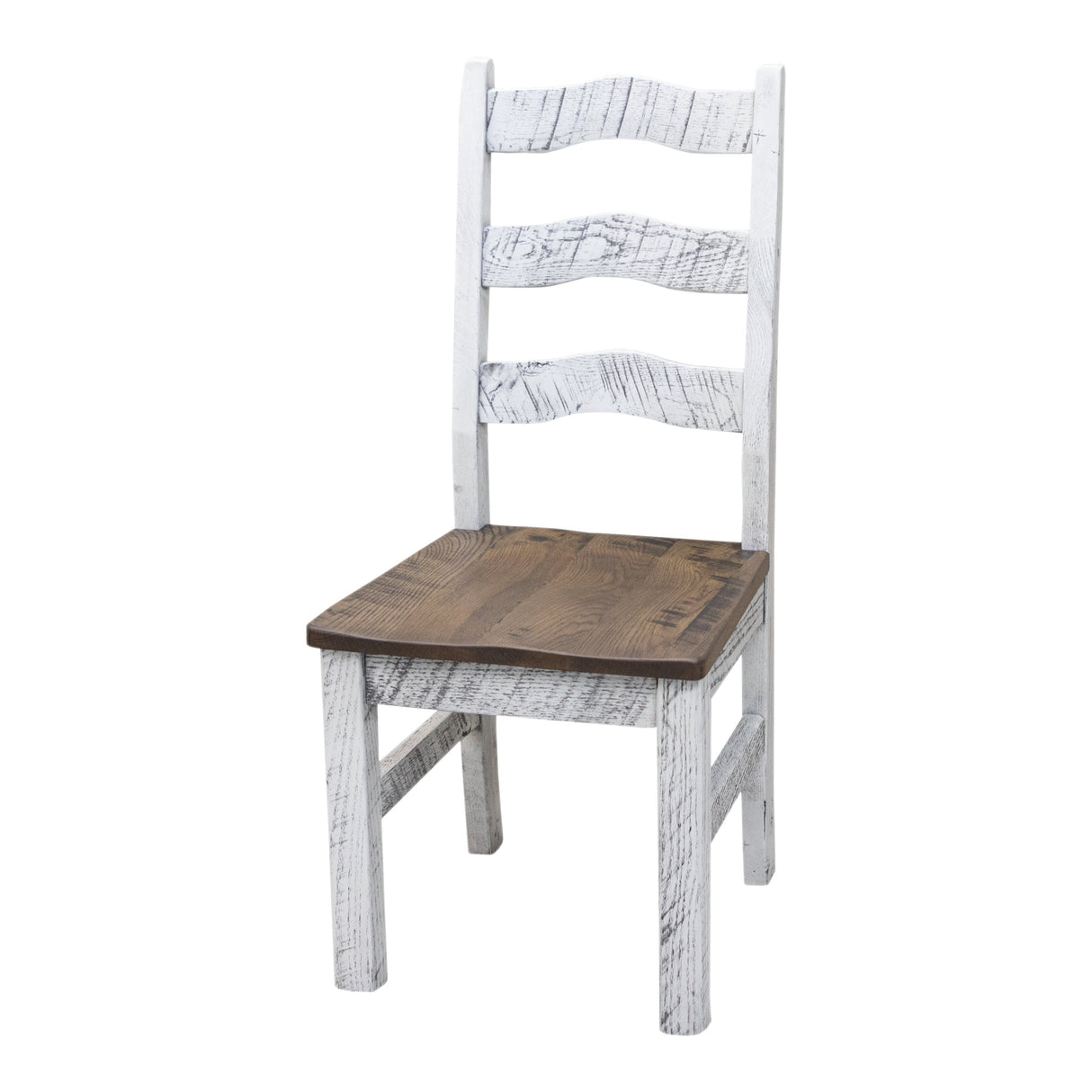 Belmont Reclaimed White & Wood Side Dining Chair | TW&SP