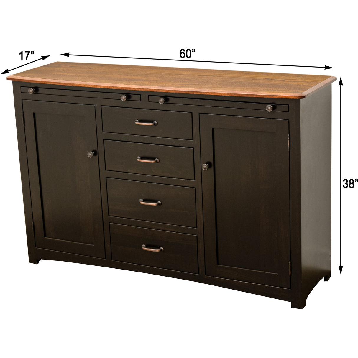 Berlin Black & Wood Buffet - 60" | M-EB&E-MC