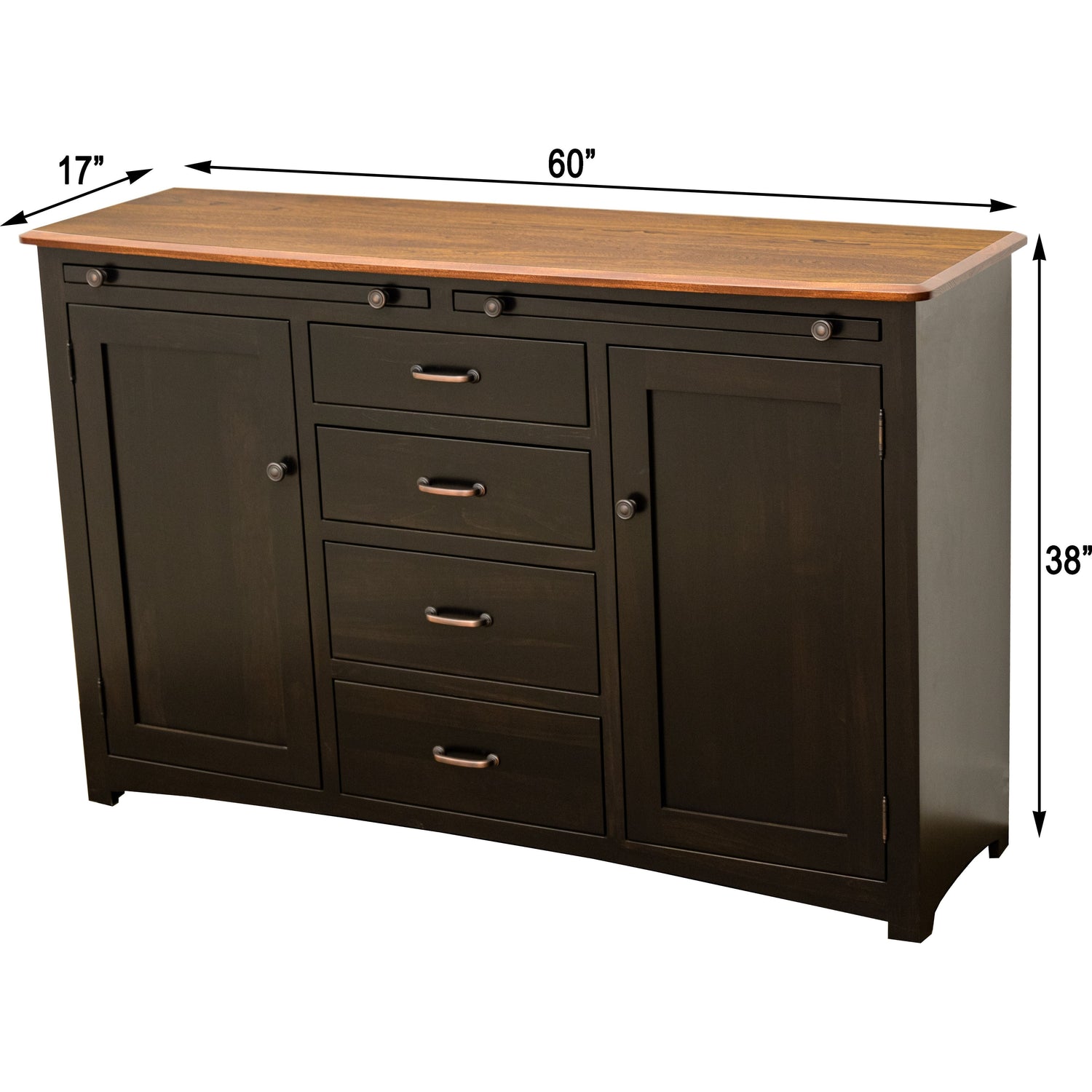 Berlin Black & Wood Buffet - 60" | M-EB&E-MC