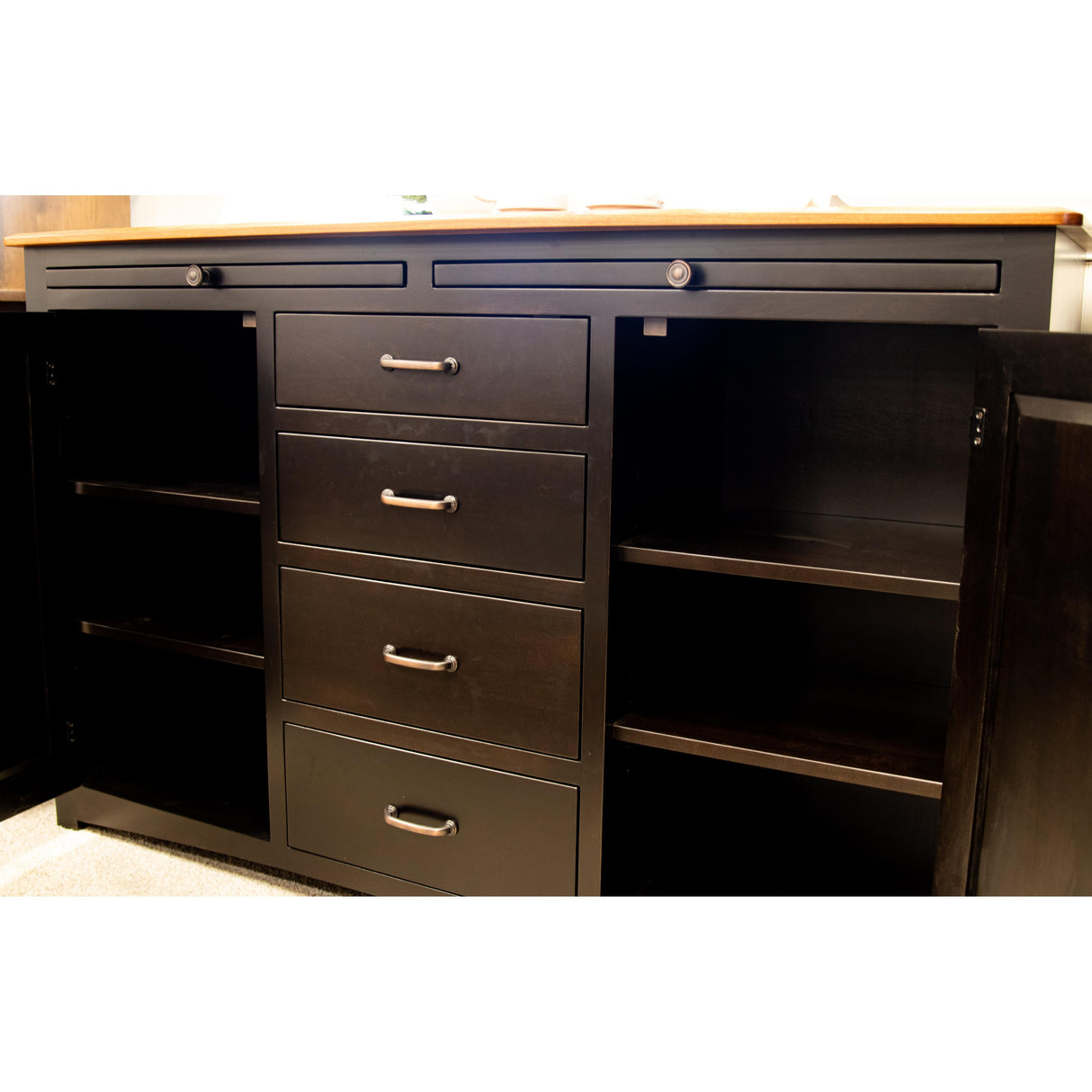 Berlin Black & Wood Buffet - 60" | M-EB&E-MC