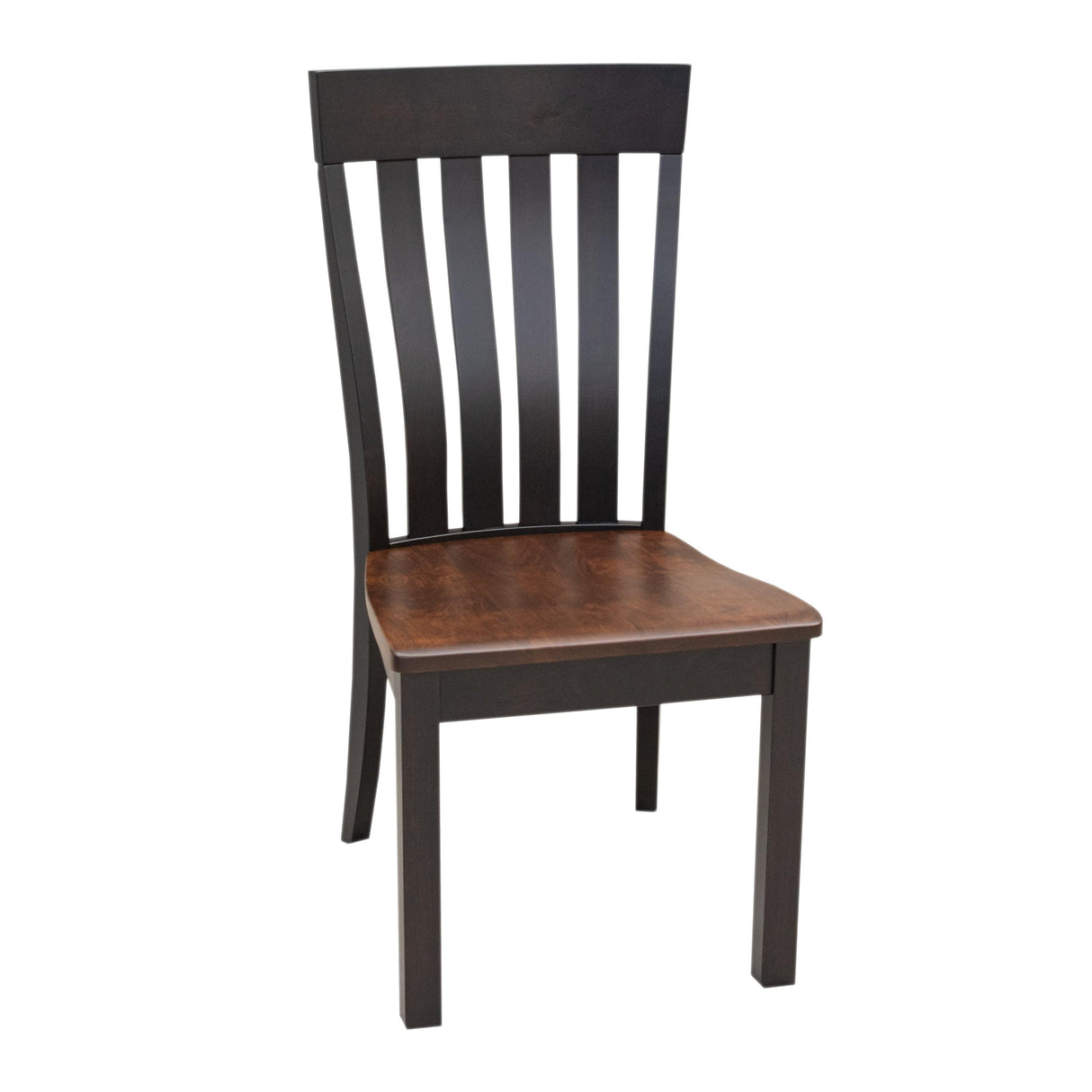Drop Leaf Black and Cherry Round Amish Table Set for 4