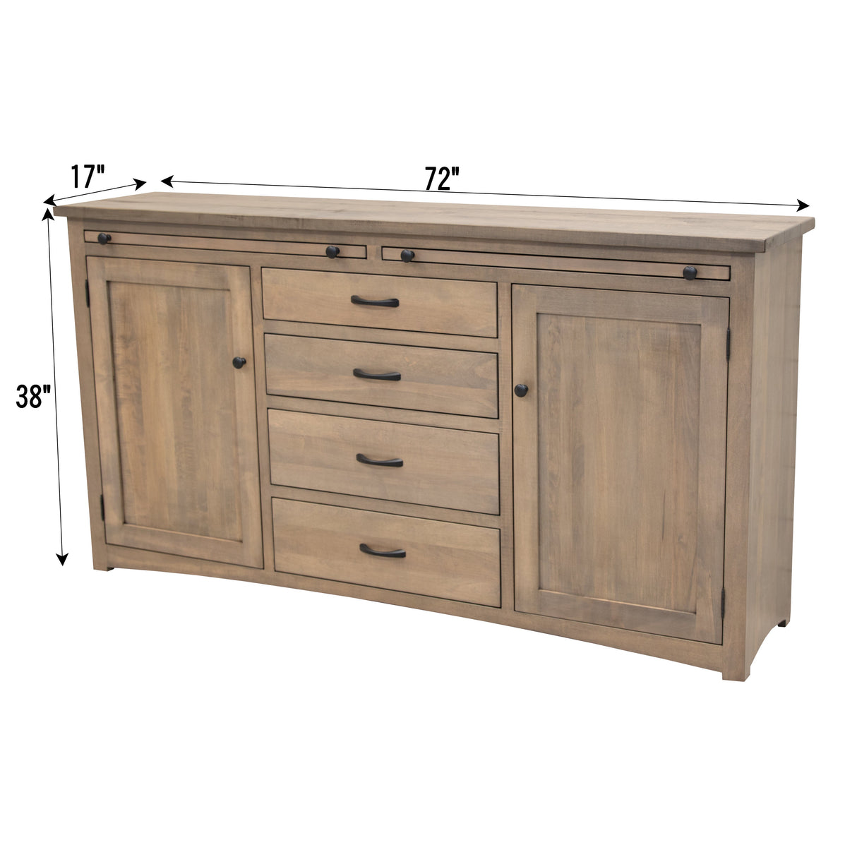 Berlin Black & Wood Buffet - 72" | M-EB&E-MC