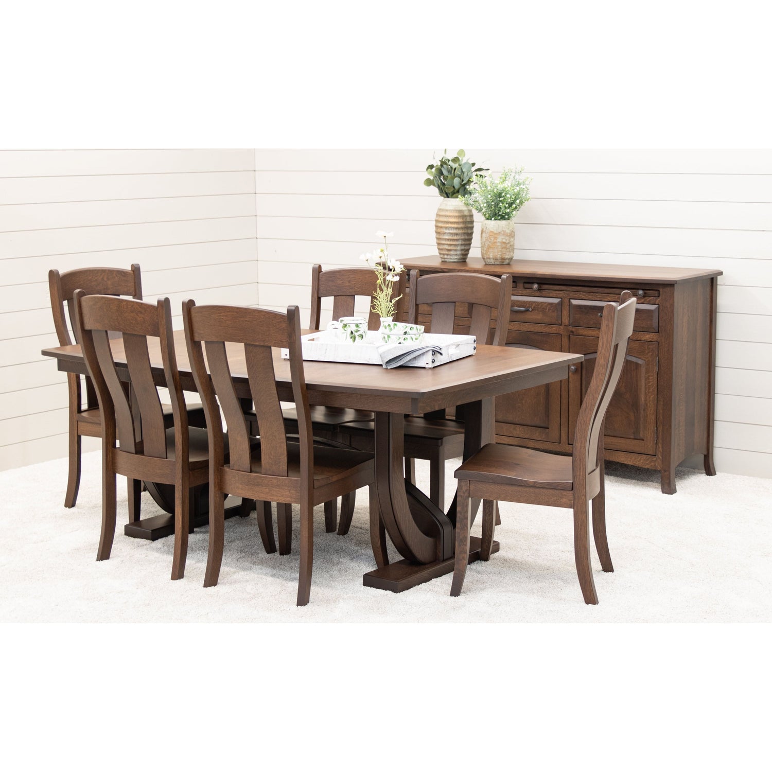 Austin Quarter Sawn White Oak Wood Arm Dining Chair | BV