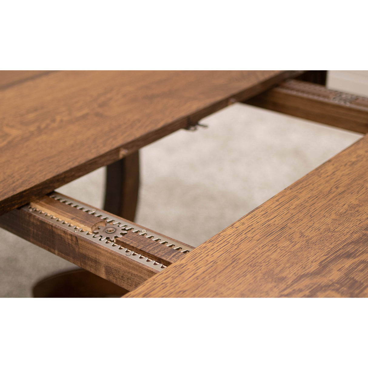 Biltmore Quarter Sawn White Oak Wood Extending Dining Table | ASB