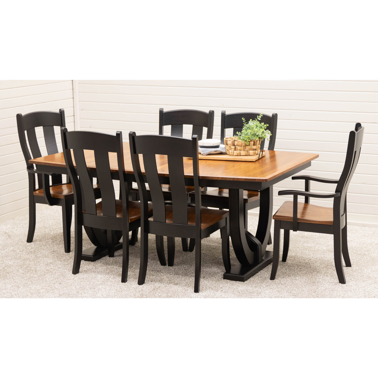 Austin Black & Wood Arm Dining Chair | M-EB&E-MC