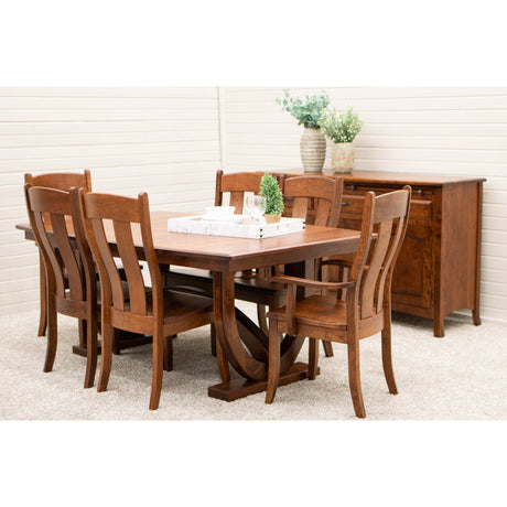 Austin Cherry Wood Arm Dining Chair | MC