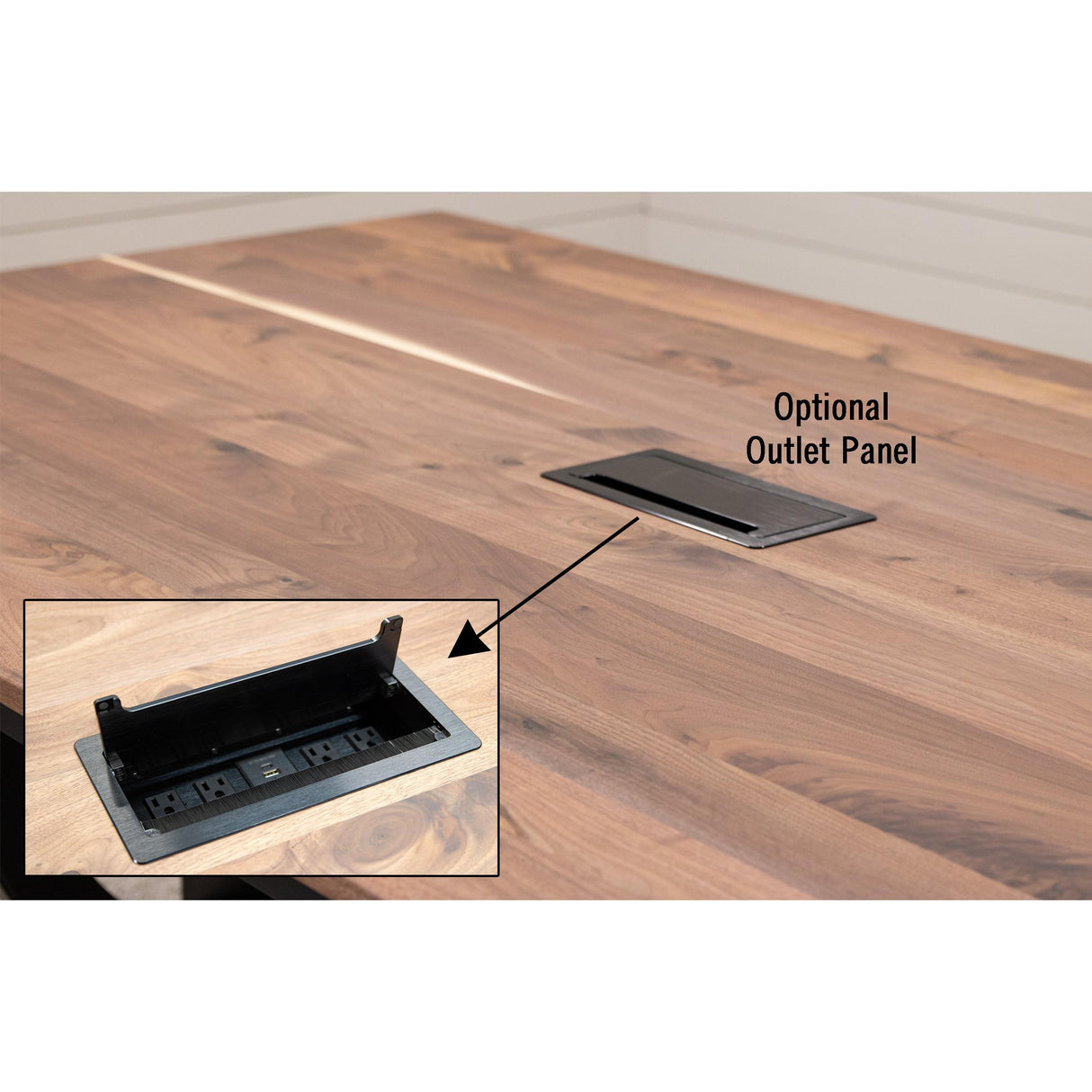 Biltmore Large Black & Walnut Wood Conference Table | M-EB&RW-NAT