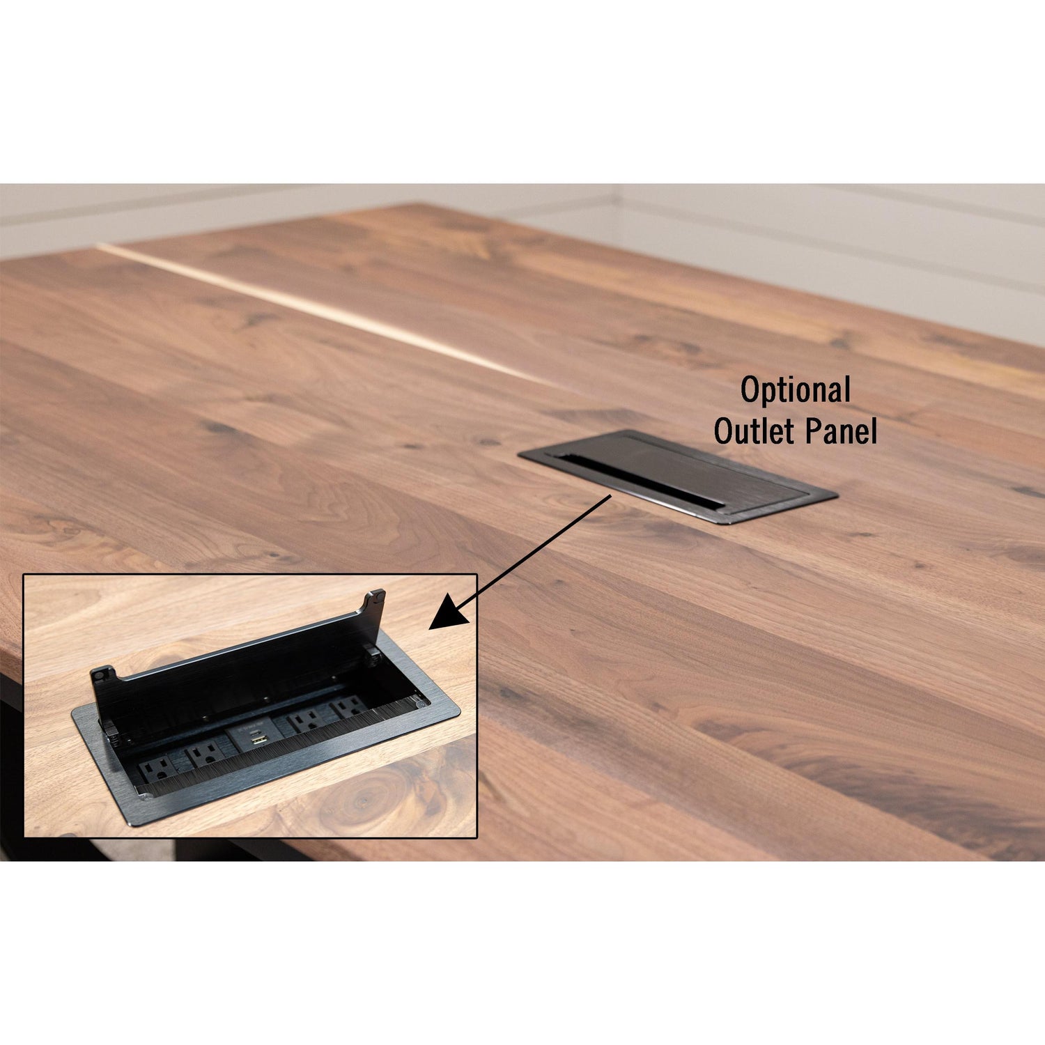 Biltmore Large Black & Walnut Wood Conference Table | M-EB&RW-NAT