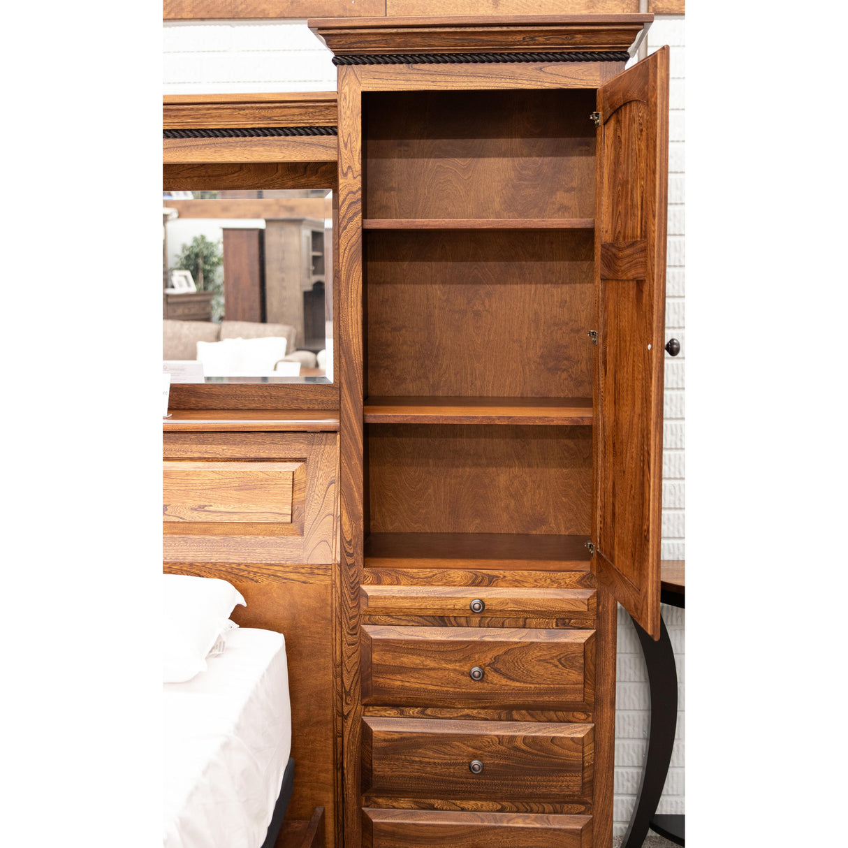 Bookcase Unit Bed in Elm Wood | MC