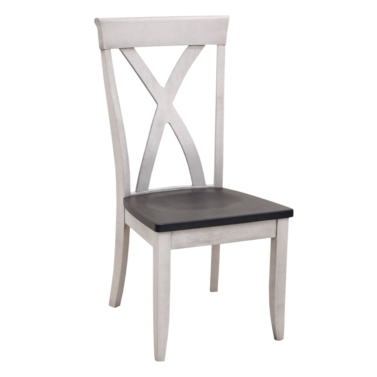 Brooke X Back White & Wood Side Dining Chair | M-AV&GS