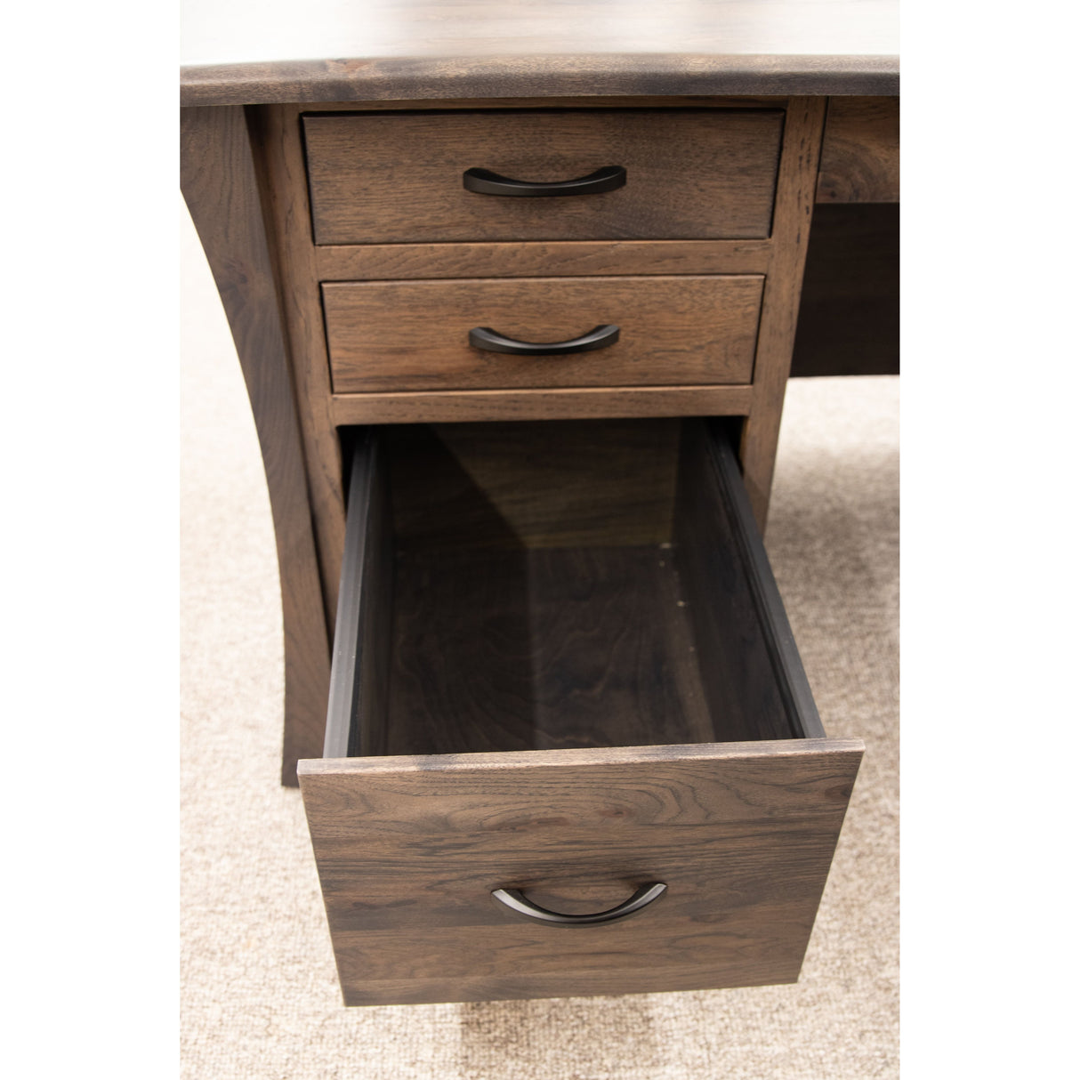 Brooklyn Black & Wood Flat Wall Desk | M-EB&RH-MC