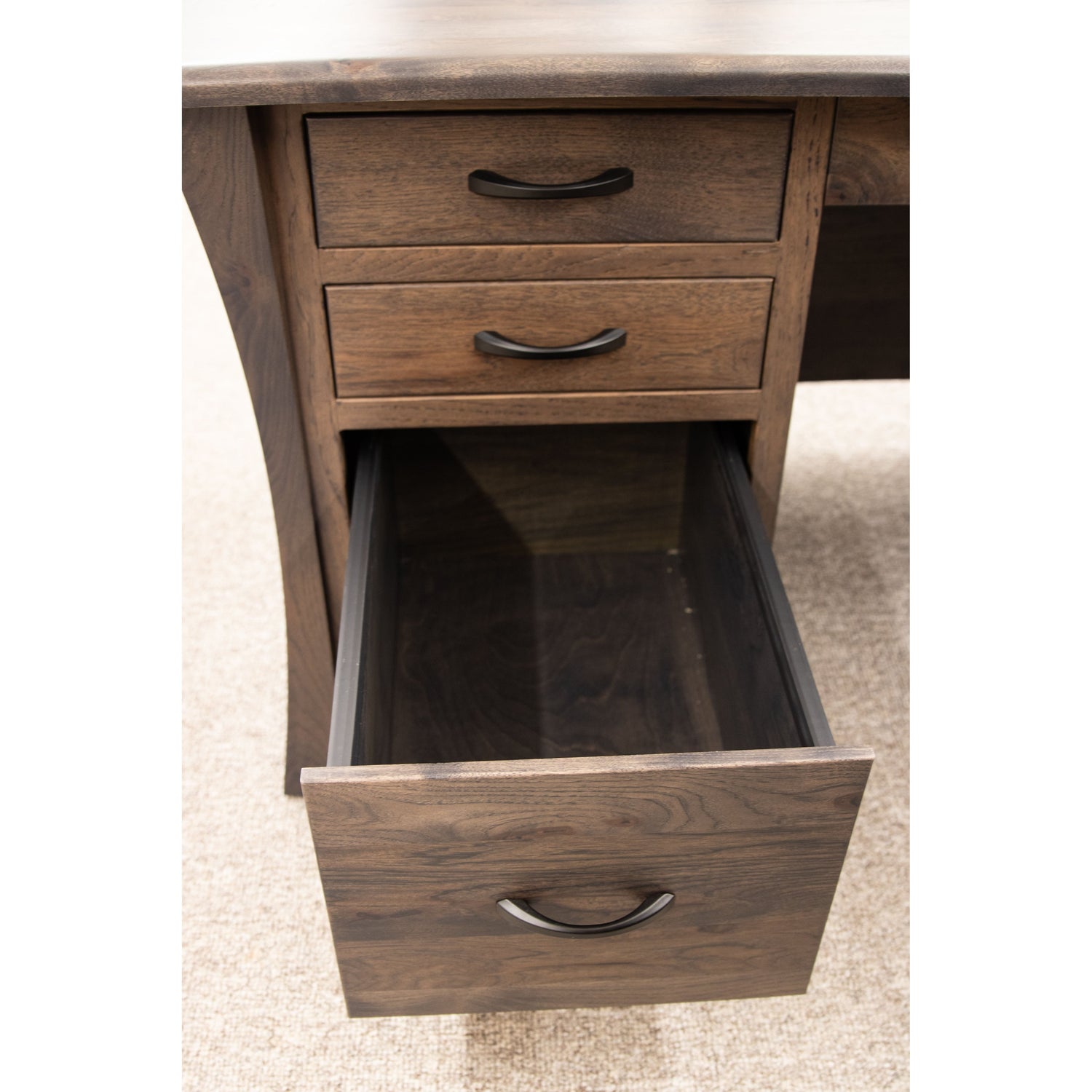 Brooklyn Black & Wood Flat Wall Desk | M-EB&RH-MC