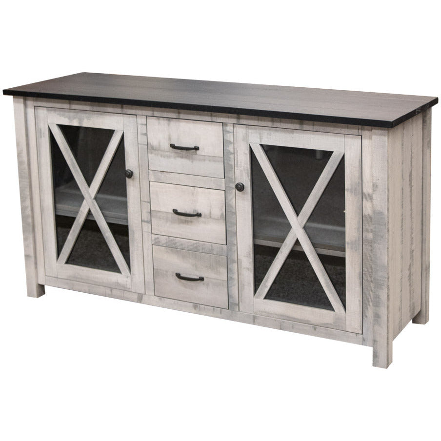 Cambria 60" White & Wood TV Console | M-AV&DK