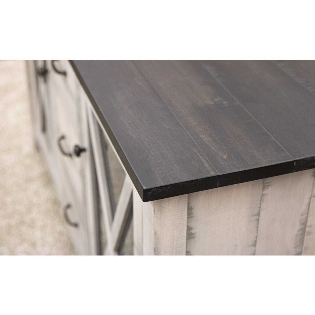 Cambria 60" White & Wood TV Console | M-AV&DK