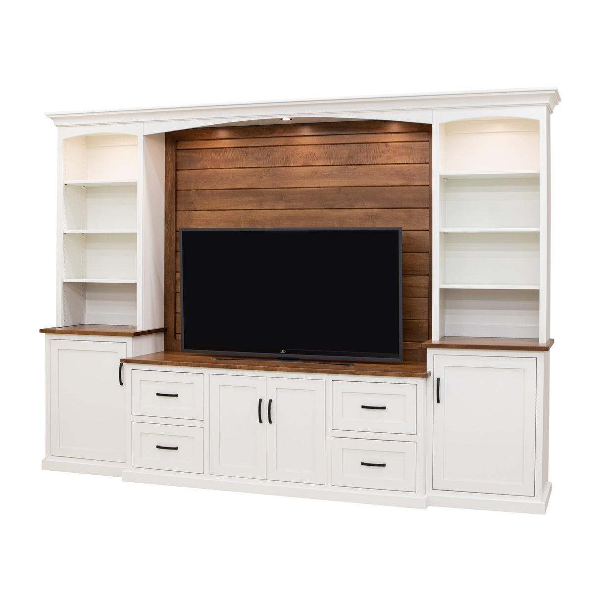 Camden White Solid Wood Entertainment Center | M-DW&HC