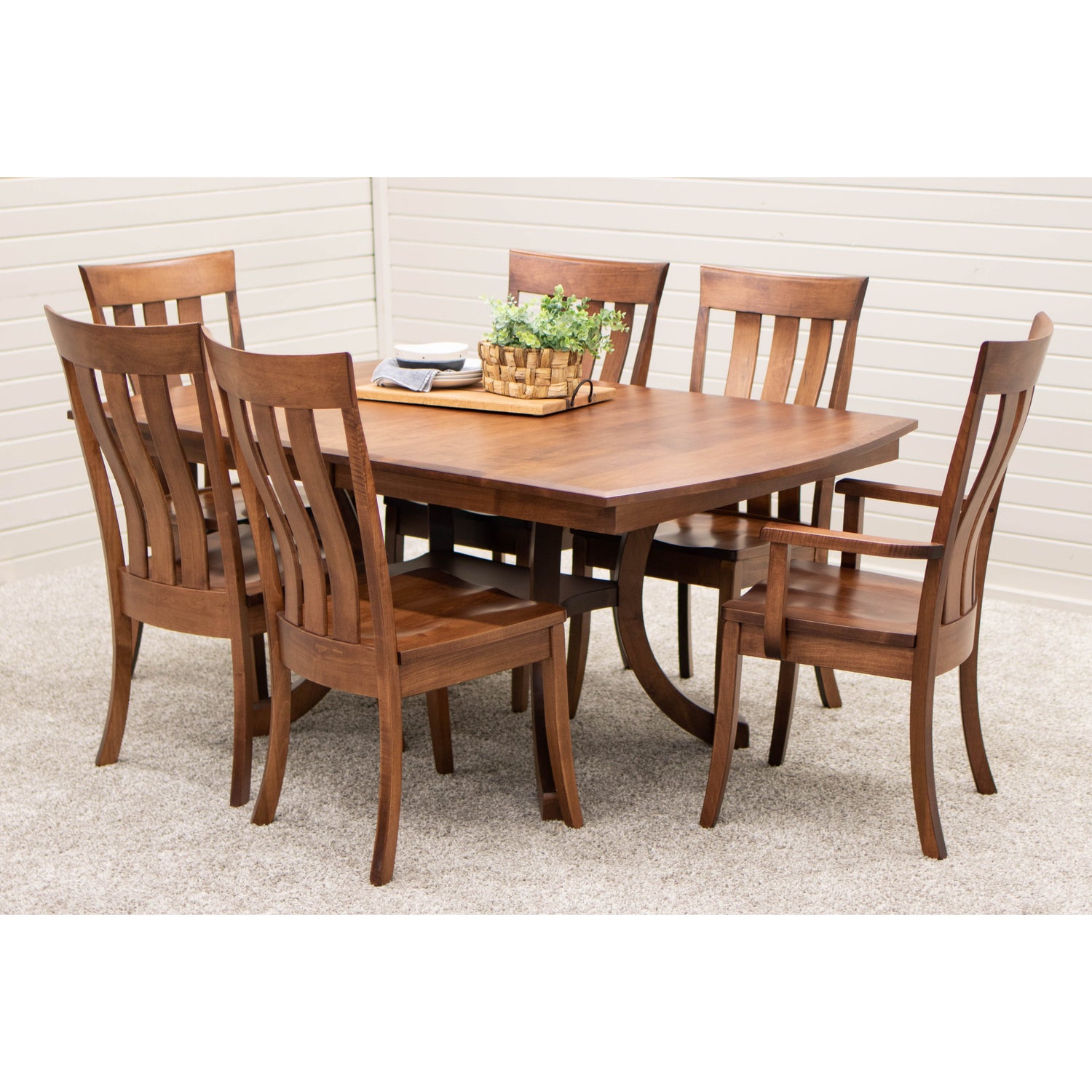 Carlisle Double Pedestal Maple Wood Extending Dining Table | BOS