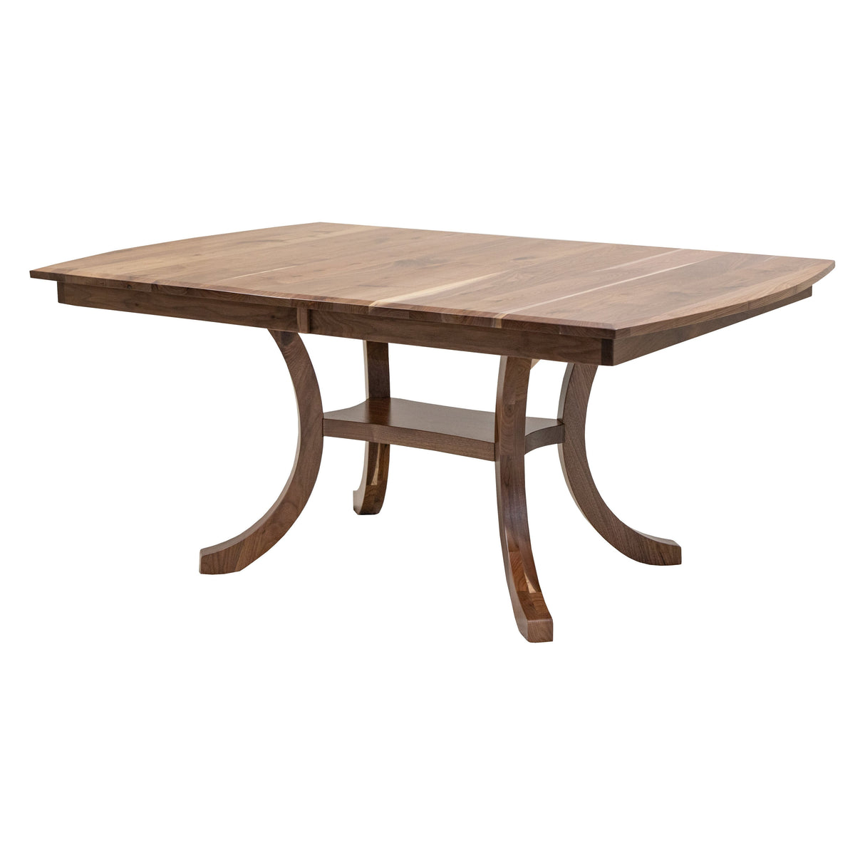 Carlisle Double Pedestal Walnut Wood Extending Dining Table | NAT