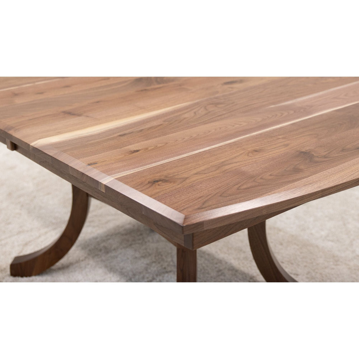Carlisle Double Pedestal Walnut Wood Extending Dining Table | NAT