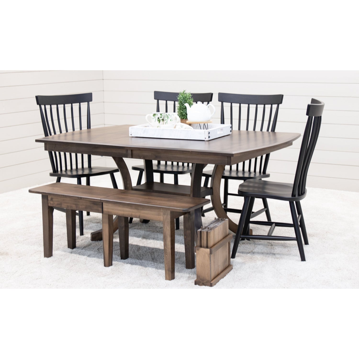 Carlisle Double Pedestal Maple Wood Extending Dining Table | CO