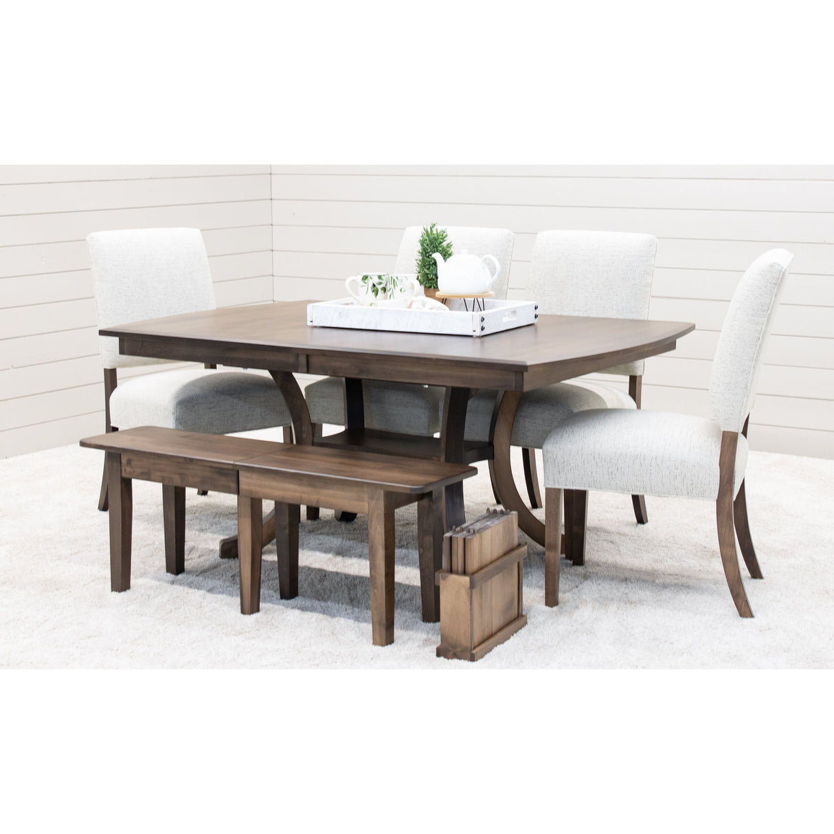 Carlisle Double Pedestal Maple Wood Extending Dining Table | CO