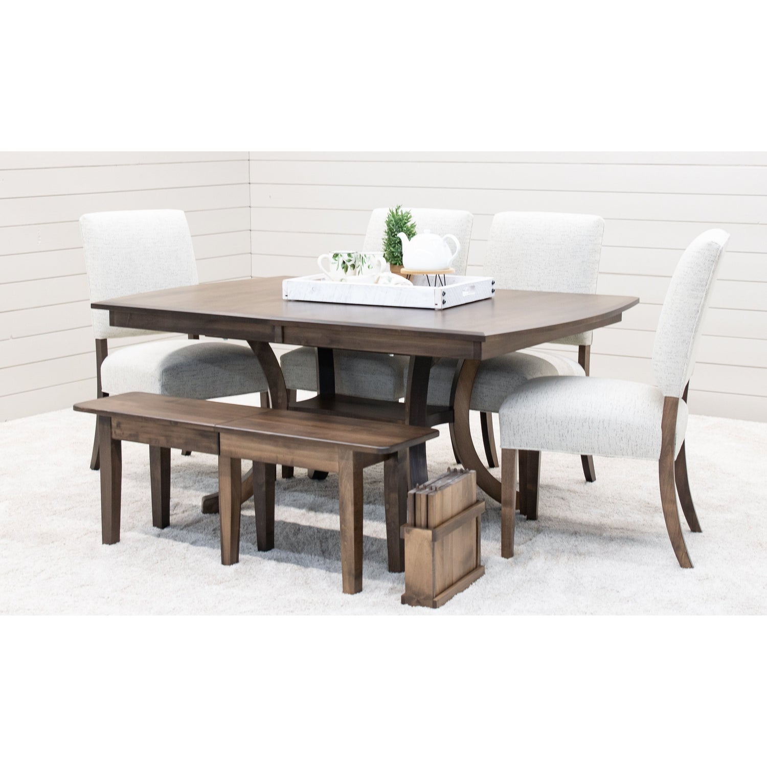 Carlisle Double Pedestal Maple Wood Extending Dining Table | CO