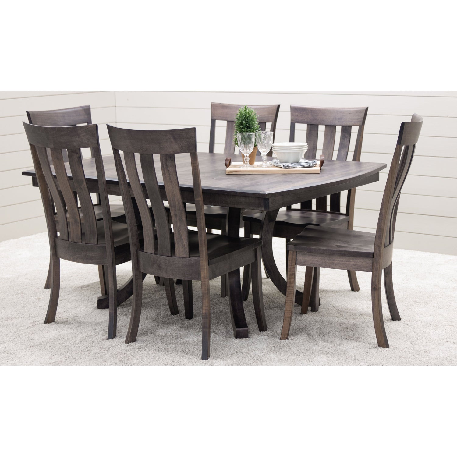 Carlisle Double Pedestal Maple Wood Extending Dining Table | GS