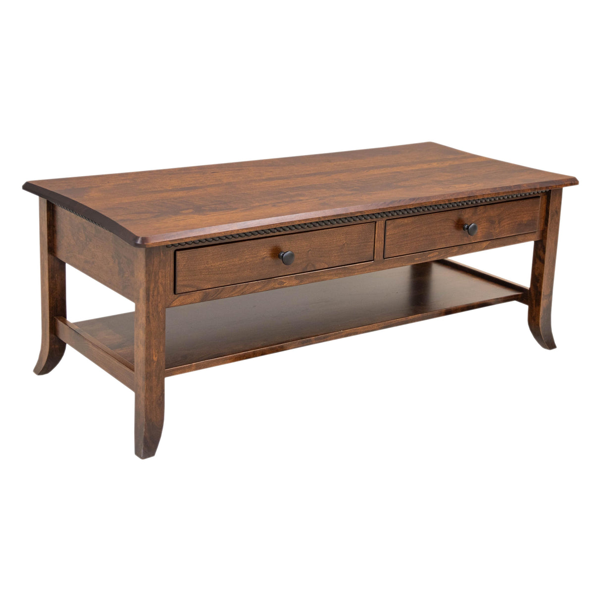 Plymouth Cherry Wood Rectangle Open Coffee Table | ASB