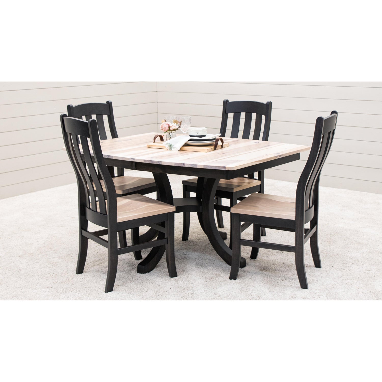 Fostoria Black & Wood Side Dining Chair | M-DK&RH-SW