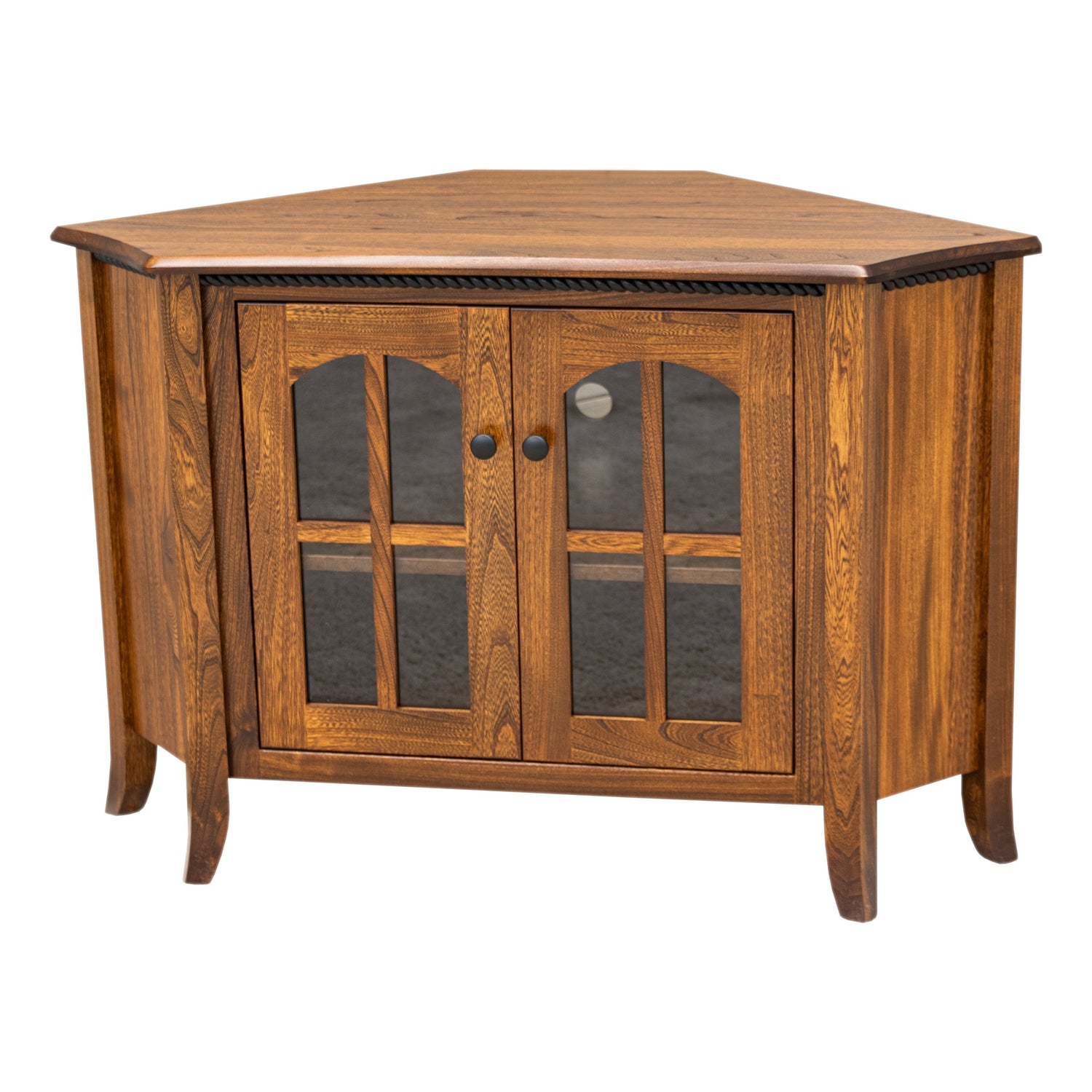 Plymouth Elm Wood Corner TV Console | MC