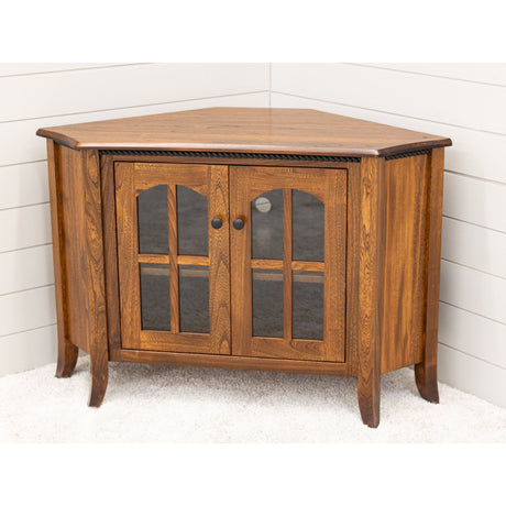 Plymouth Elm Wood Corner TV Console | MC