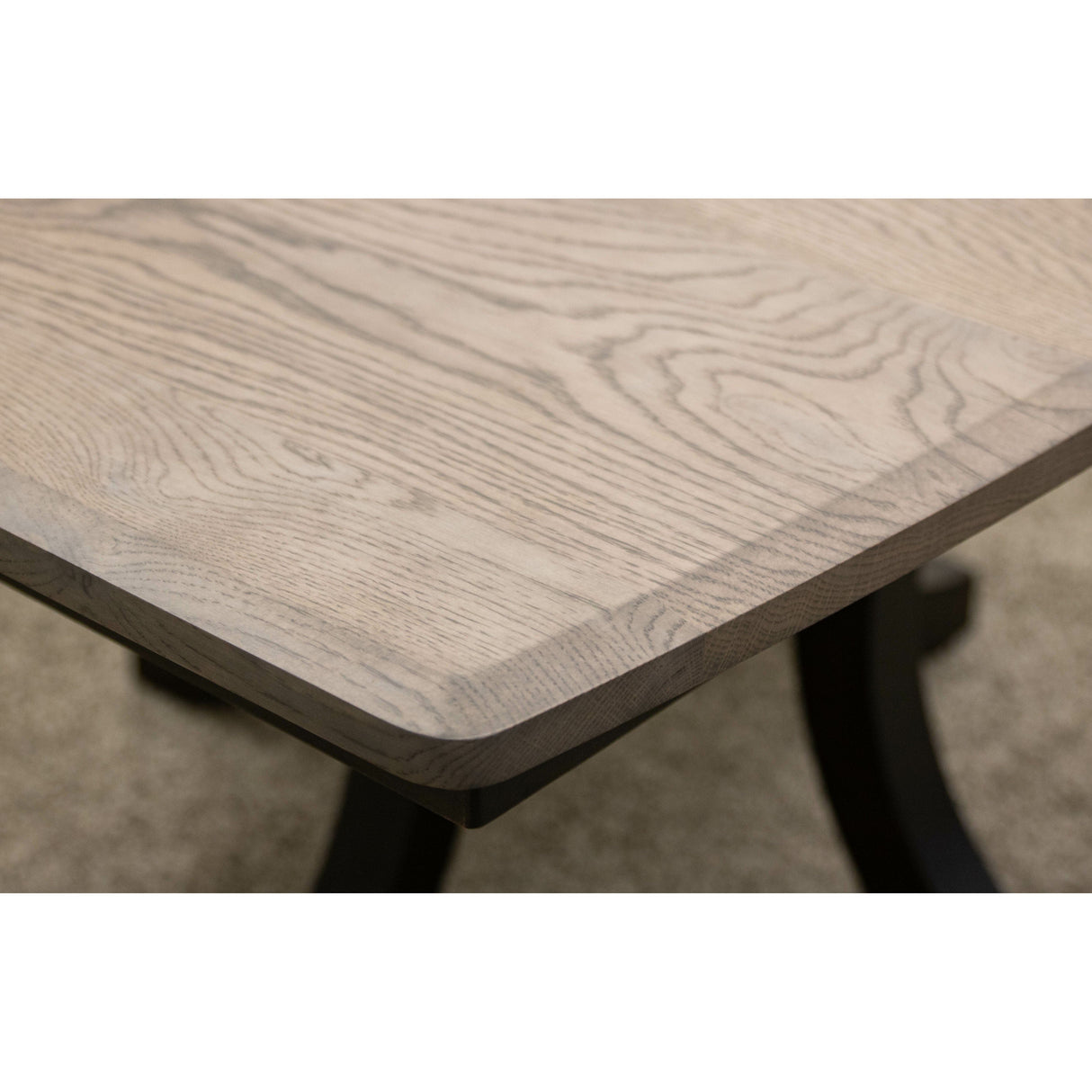 Carlisle Single Pedestal Black & Wood Extending Dining Table | M-DK&RWO-GRB