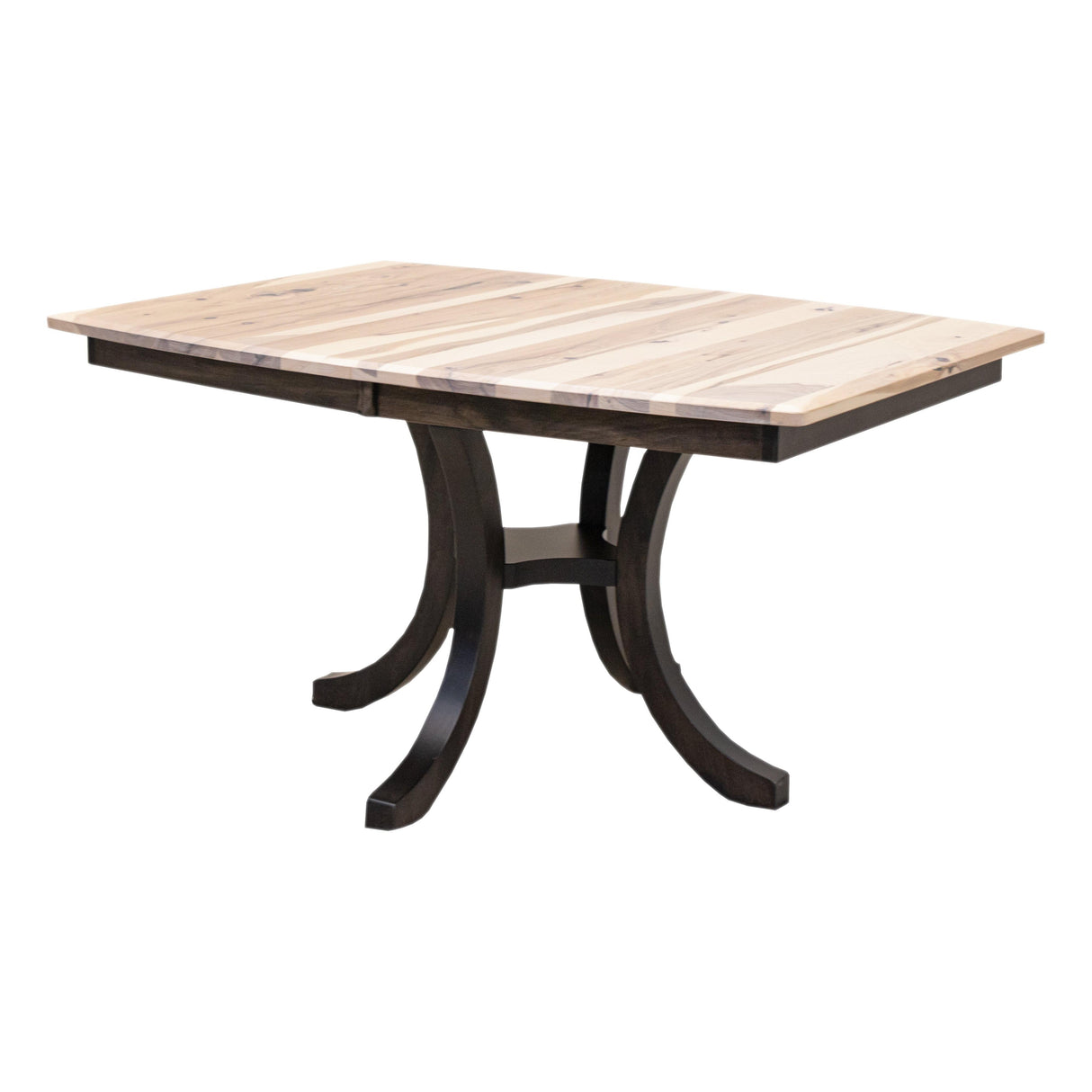 Carlisle Single Pedestal Black & Wood Extending Dining Table | M-DK&RH-SW