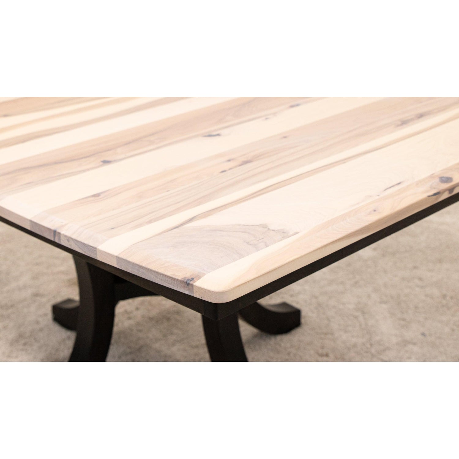 Carlisle Single Pedestal Black & Wood Extending Dining Table | M-DK&RH-SW