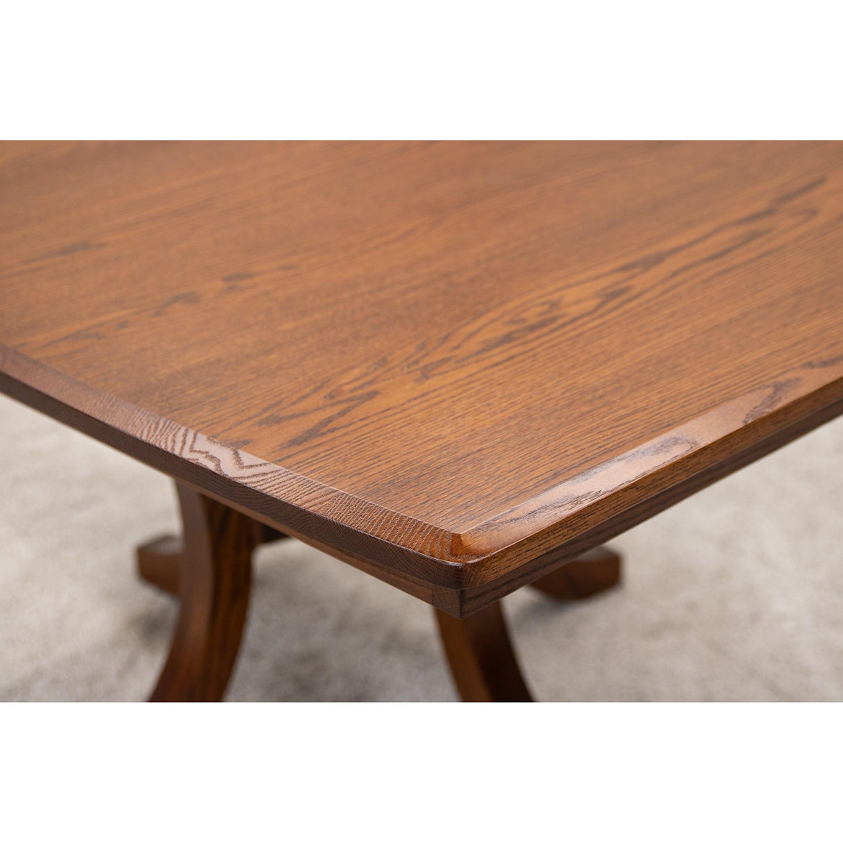 Carlisle Single Pedestal Oak Wood Extending Dining Table | MC