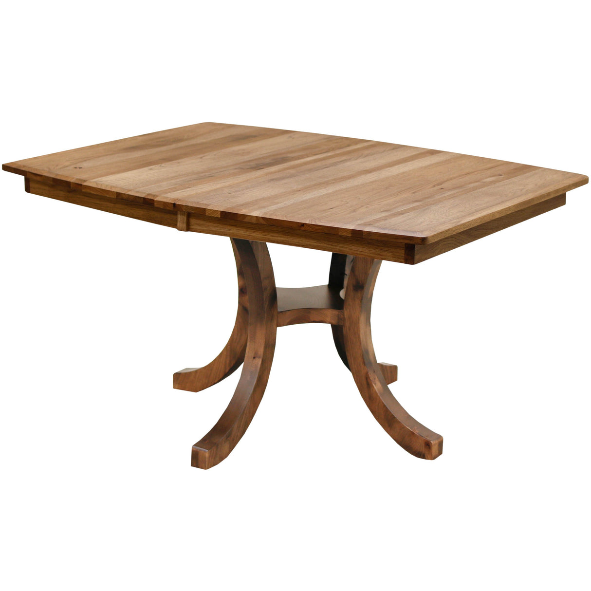 Carlisle Single Pedestal Hickory Wood Extending Dining Table | CO