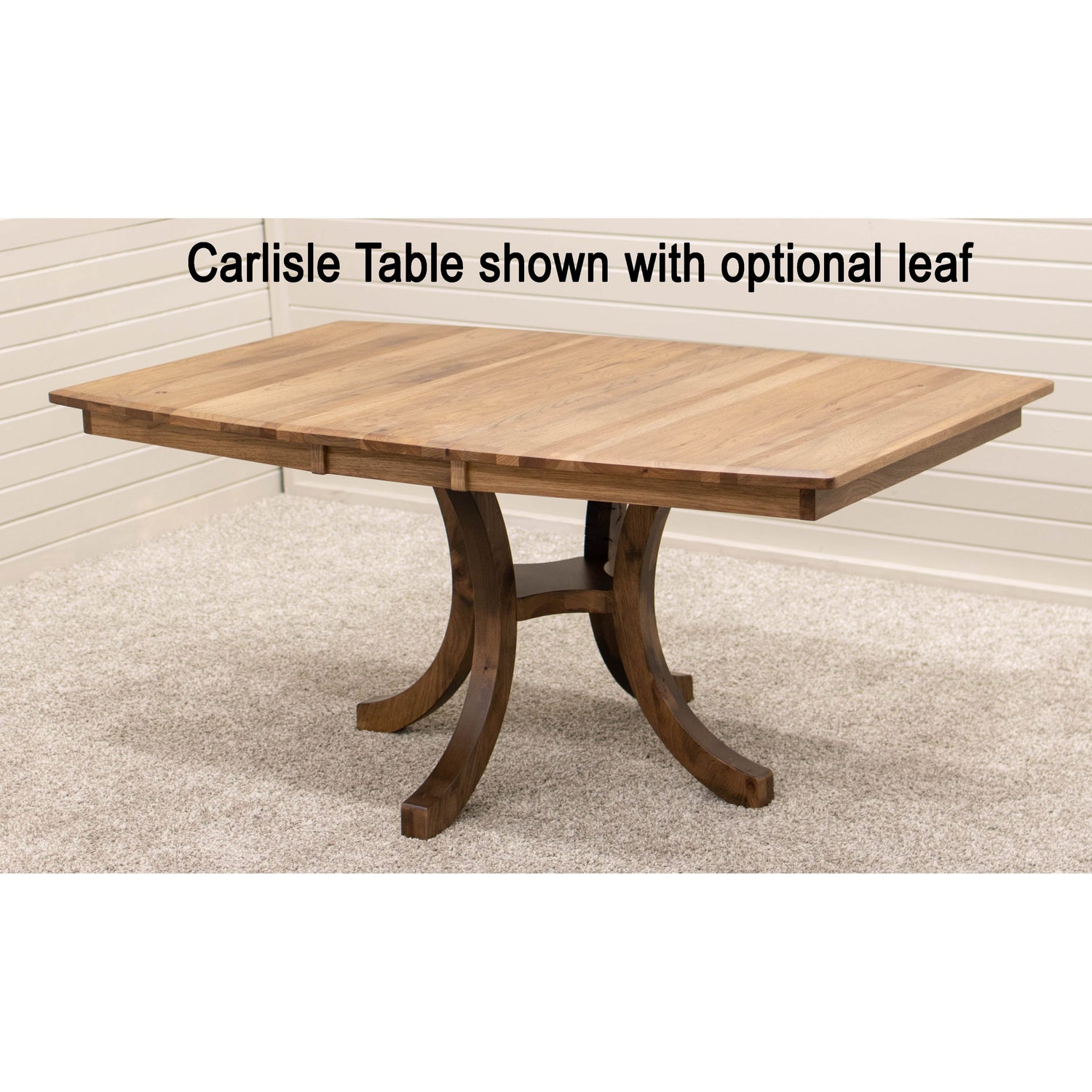 Carlisle Single Pedestal Quarter Sawn White Oak Wood Extending Dining Table | ASB