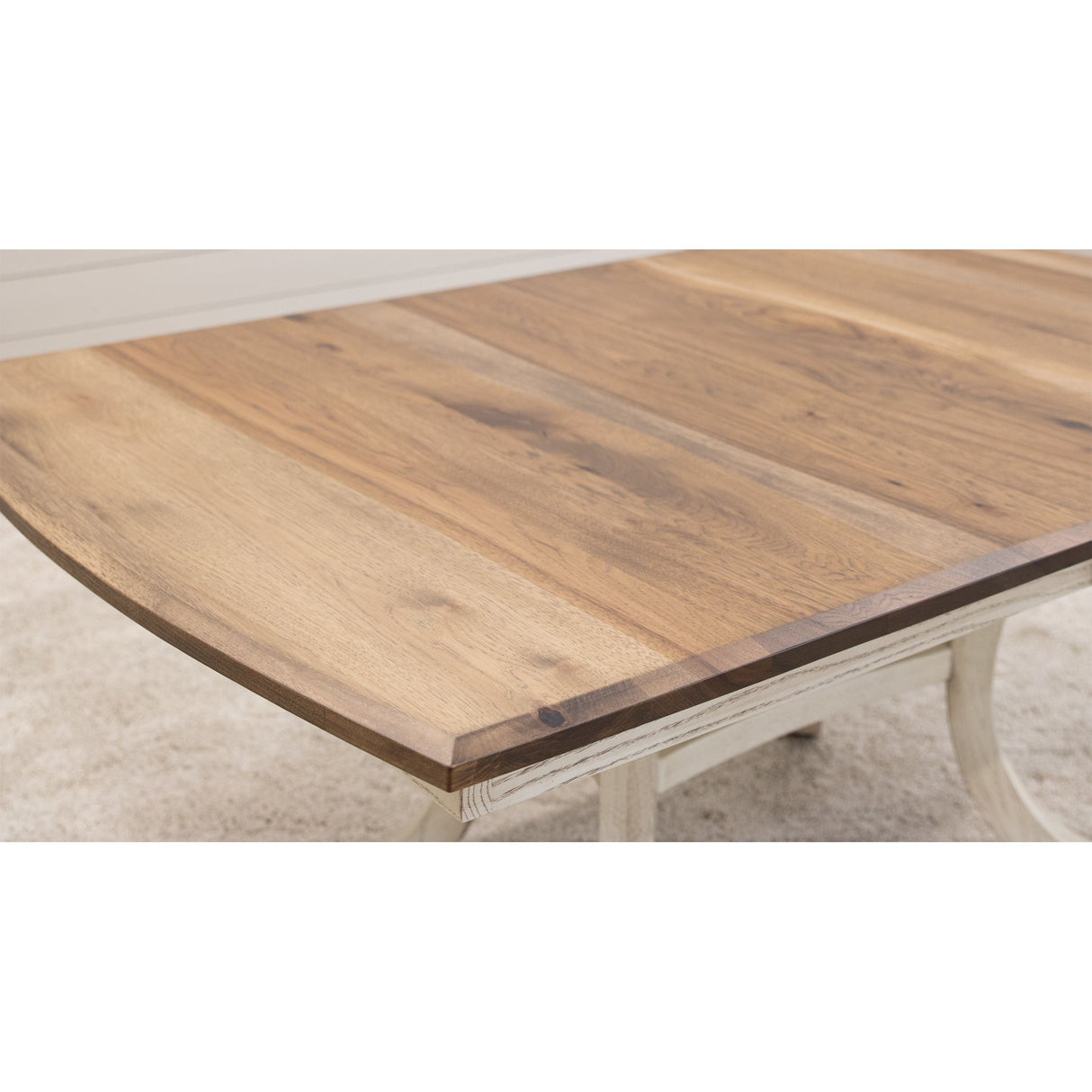 Carlisle Double Pedestal White & Wood Extending Dining Table | O-CS&RH-CO