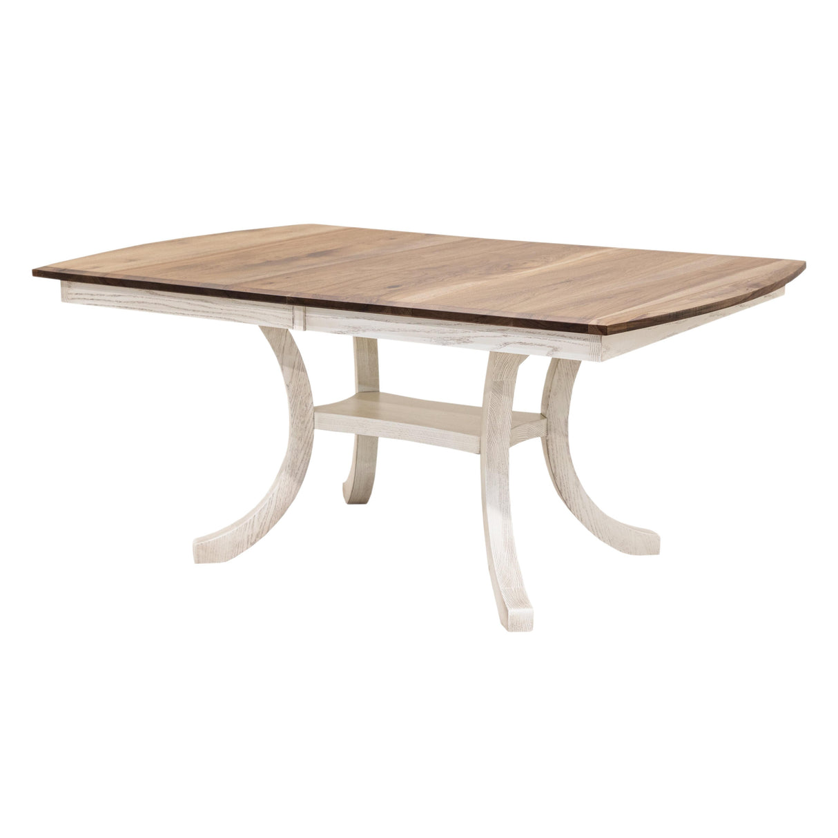 Carlisle Double Pedestal White & Wood Extending Dining Table | O-CS&RH-CO