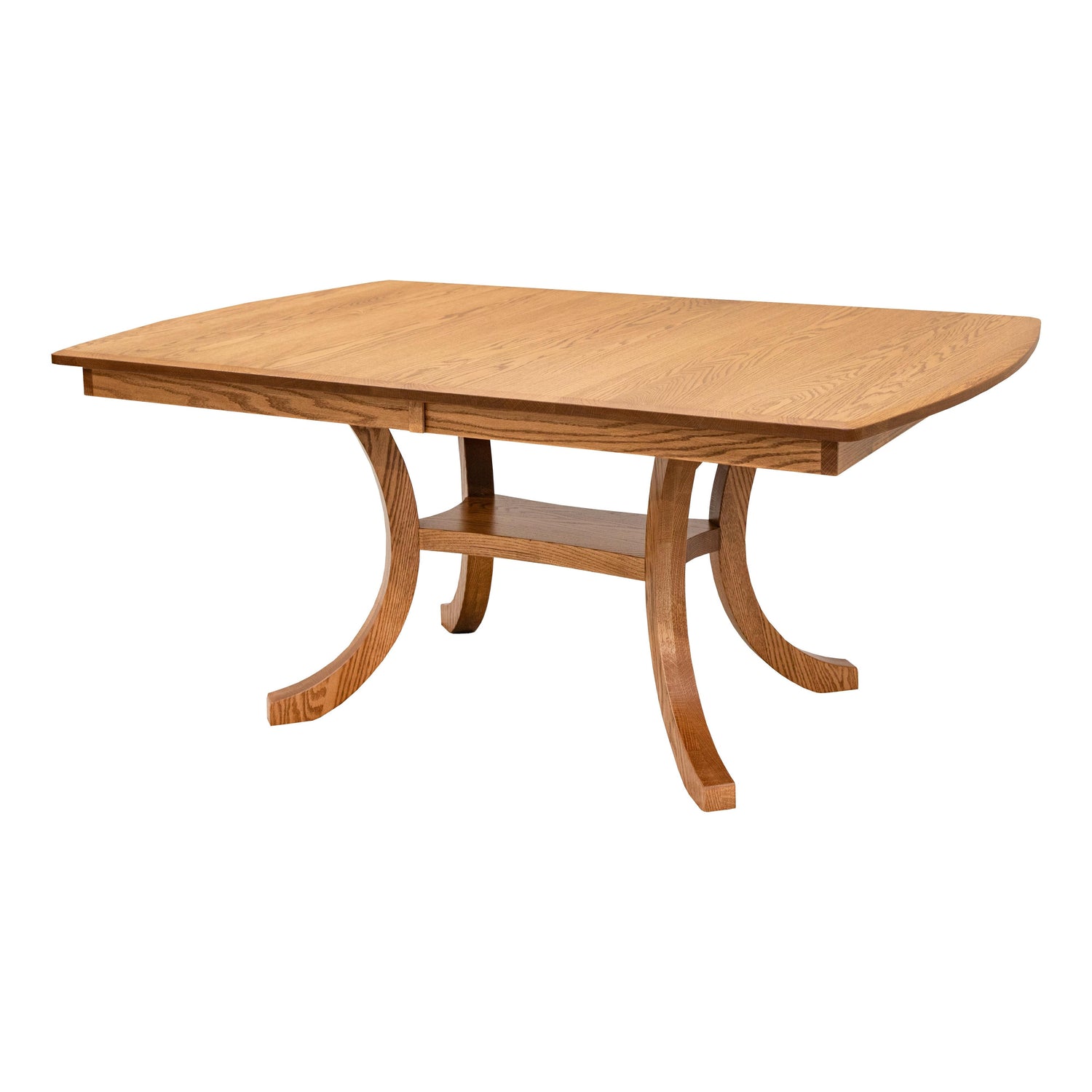 Carlisle Double Pedestal Oak Wood Extending Dining Table | FW