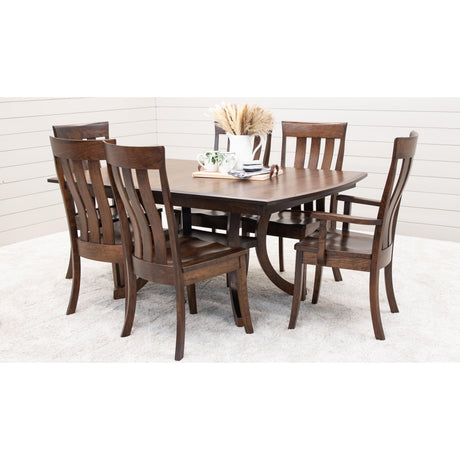 Carlisle Double Pedestal Cherry Wood Extending Dining Table | ASB