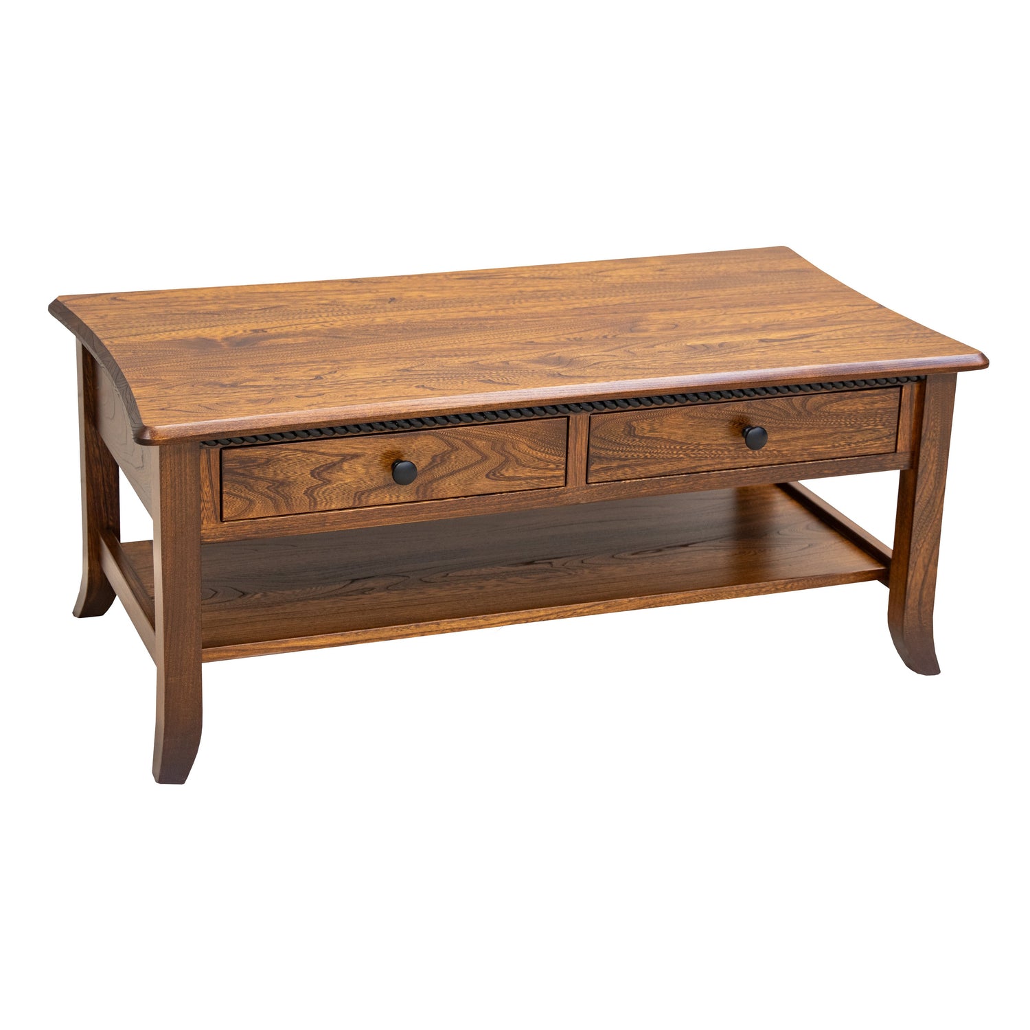 Plymouth Elm Wood Rectangle Open Coffee Table | MC